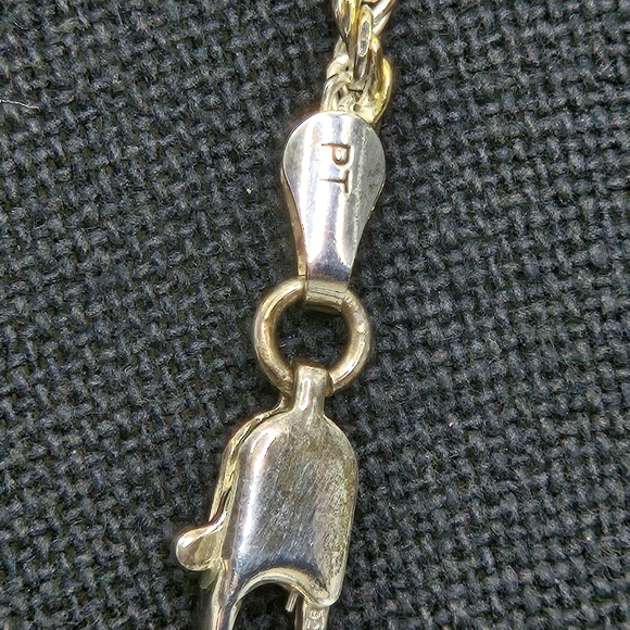 Mexico 925 Sterling Silver Royal Blue Cats Eye Cabachon Pendant Necklace - Picture 10 of 10